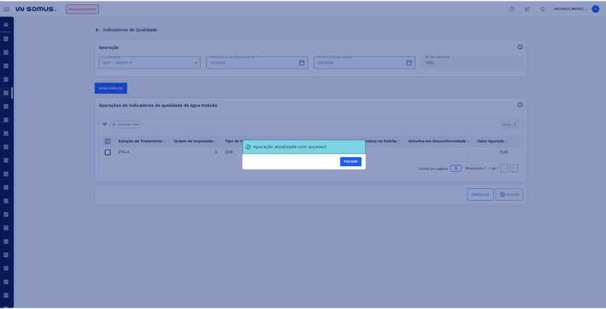 Figura 12: Caixa de diálogo - Sucesso nas alterações