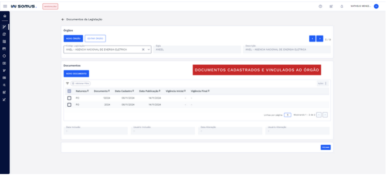 Figura 14: Documentos cadastrados