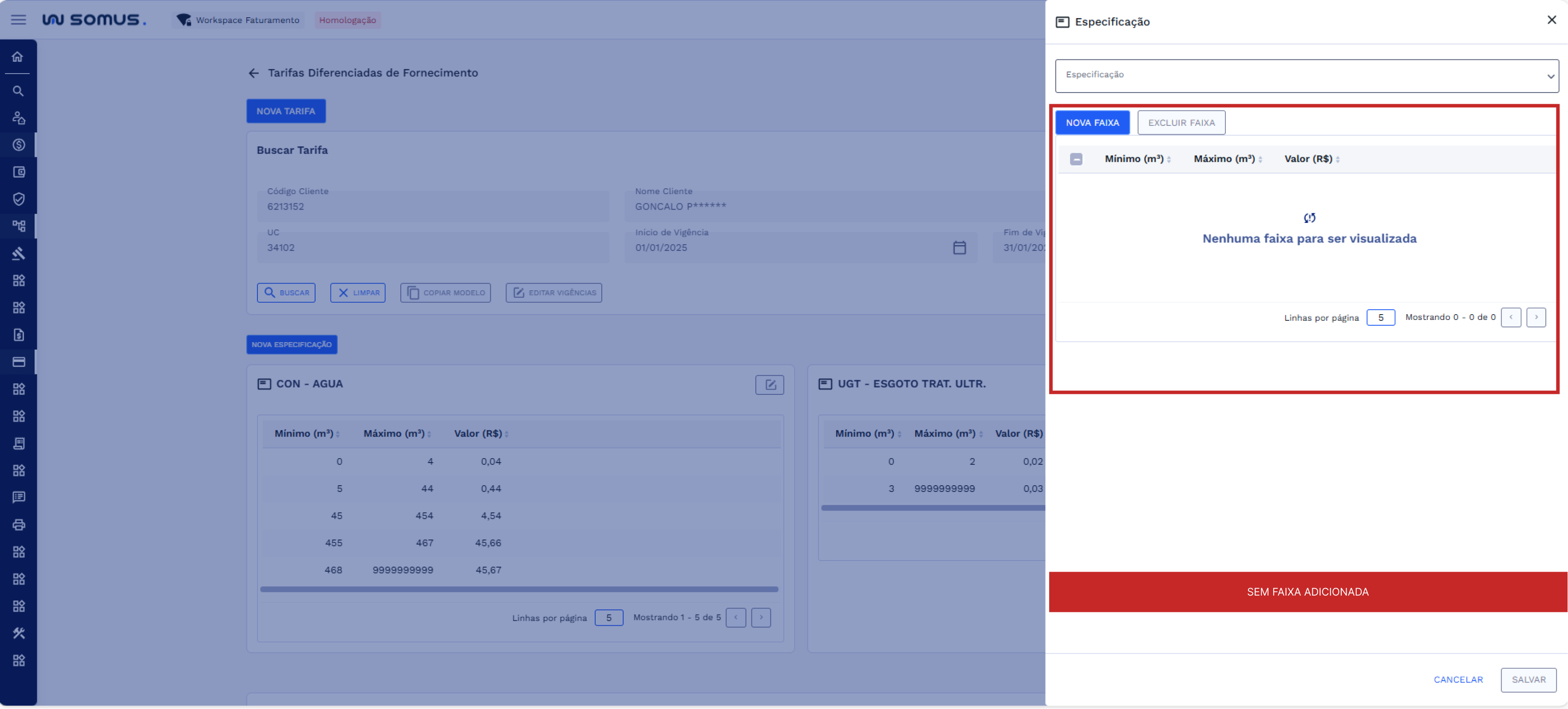 Sem faixa adicionada