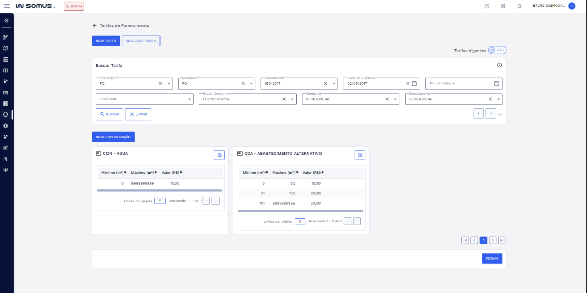 Figura 18: Especificação adicionada
