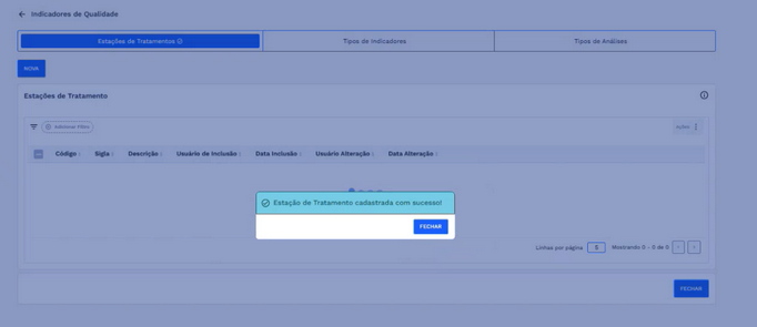Figura 35: Caixa de diálogo - Sucesso no cadastro