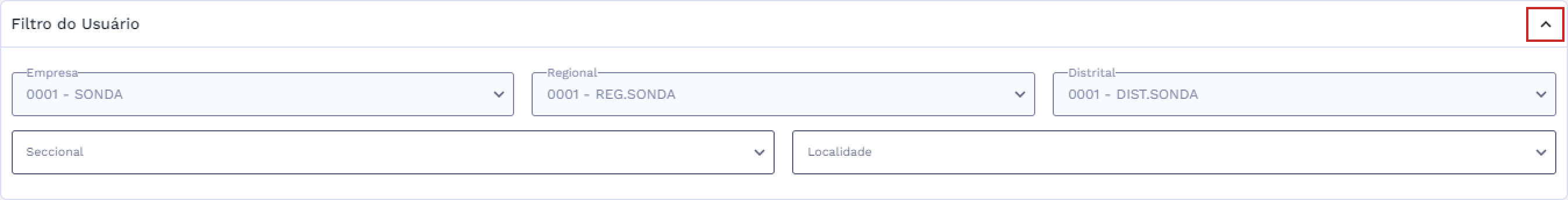 Filtro do Usuário - Expandido