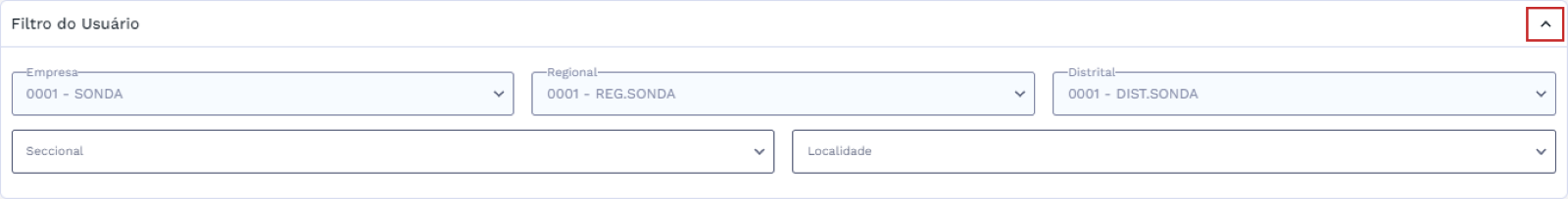 Figura 4: Filtro do Usuário - Expandido