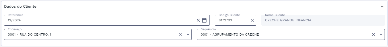 Figura 5 - Seção: Dados do Cliente