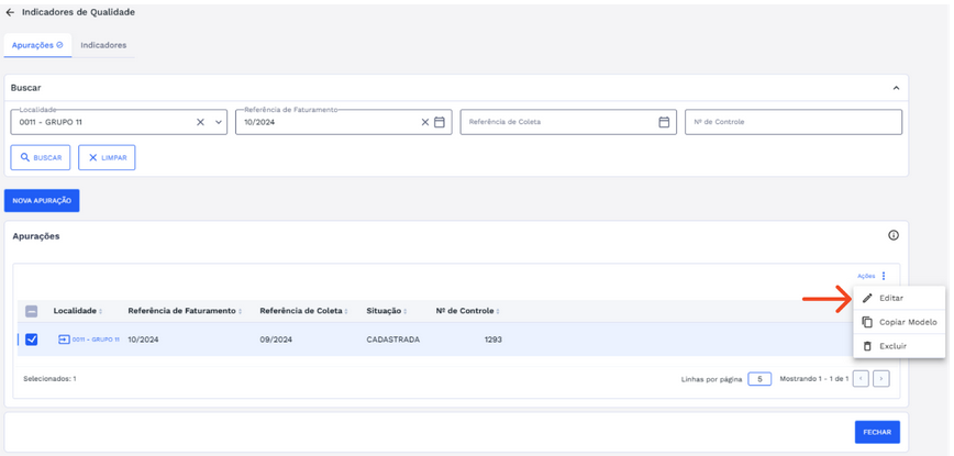 Figura 7: Item da Lista - Editar