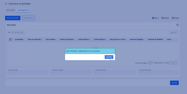 Figura 72: Caixa de diálogo - Sucesso no cadastro