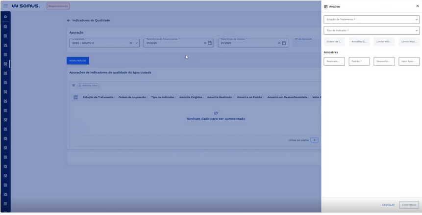 Figura 79:  Janela cadastro Tipo de Indicador – Modo inclusão