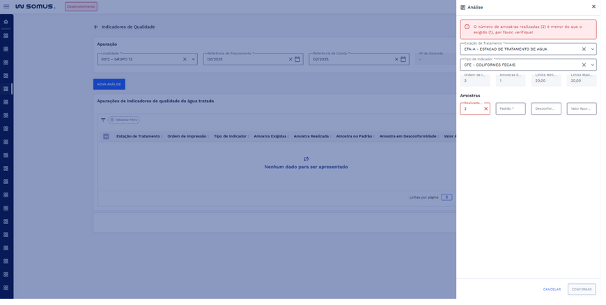 Figura 81:  Validação - Amostras realizadas