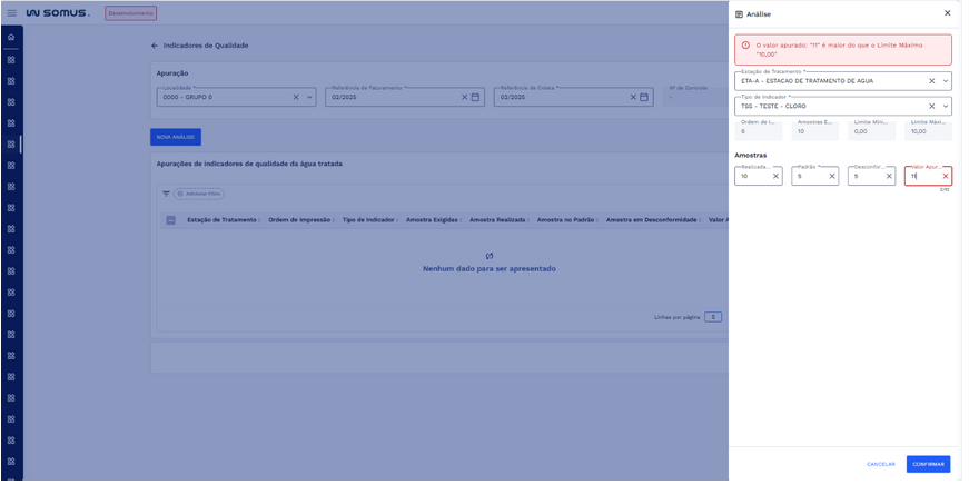 Figura 83:  Validação - Valor Apurado